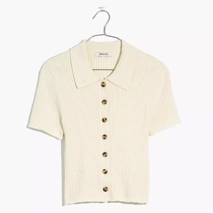 Madewell Sweater Polo Crop